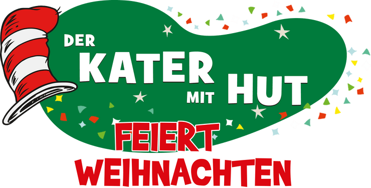 Der Kater mit Hut feiert Weihnachten