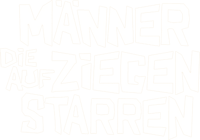 Männer, die auf Ziegen starren